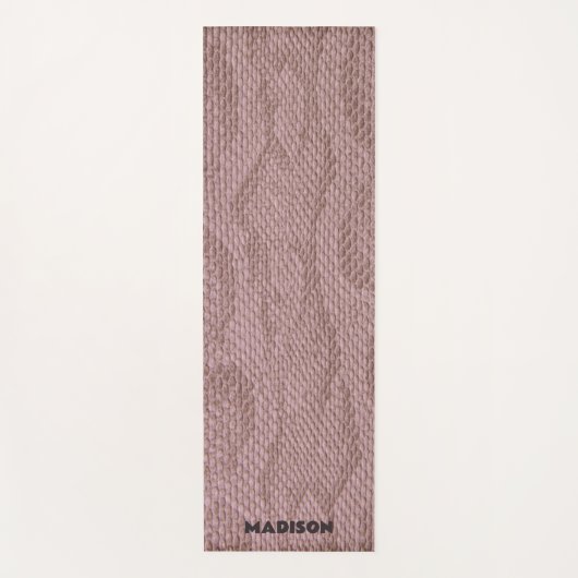 Snakeskin roze yogamat (Voorkant)