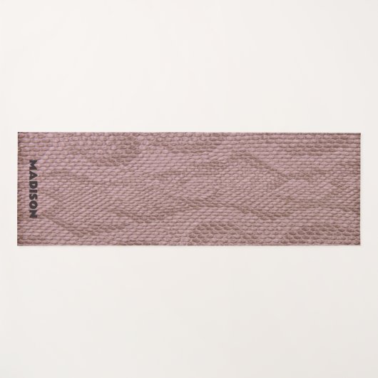 Snakeskin roze yogamat (Voorkant (horizontaal))