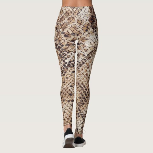 Snakeskin-slang afdrukken leggings (Achterkant)