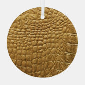 Snakeskin Textuur: Wilde Achtergrond Ontwerp. Glas Ornament (Achterkant)