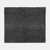 Snakeskin-textuur zwarte vlinderbank fleece deken (Voorkant (Horizontaal))