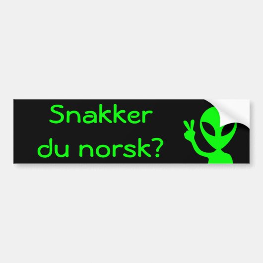 Snakker du norsk? Bumpersticker (Voorkant)