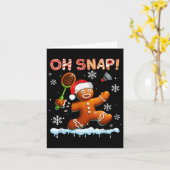 Snap Christmas Gingerbread Broken Spelen Badminton Kaart (Gele Bloem)