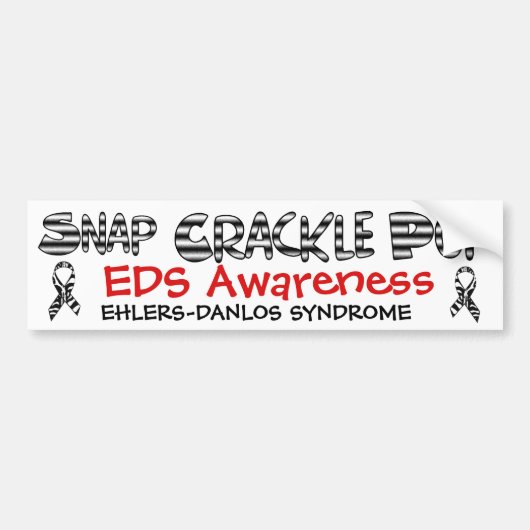 Snap, Crackle, Pop EDS Ehlers-Danlos-syndroom Bumpersticker (Voorkant)