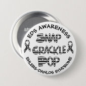 Snap, crackle, Pop EDS Ehlers-Danlos-syndroom Ronde Button 7,6 Cm (Voorkant /achterkant)