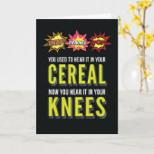 Snap Crackle Pop Funny Ageing Birthday Kaart (Gele Bloem)