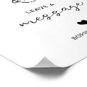 Snap een foto laat een bericht achter Modern huwel Poster (Hoek)