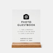 Snap een selfie Transparante Bruiloft Foto Gastenb Acryl Bord (Voorkant)