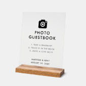 Snap een selfie Transparante Bruiloft Foto Gastenb Acryl Bord (Hoek)