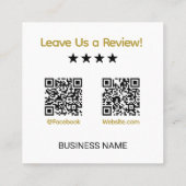 Snap en deel, hou ervan? Sociale media Vierkante Visitekaartje (Achterkant)