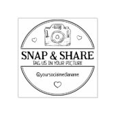 Snap en Share, Business Social Media Packaging Rubberstempel (Afrduk)
