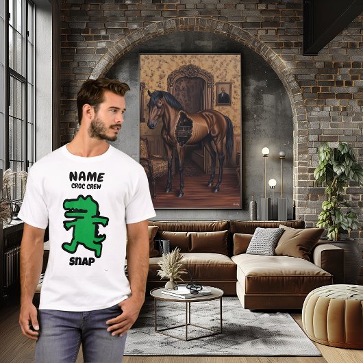 Snap Funny Crocodile – Custom Croc Crew Design T-shirt