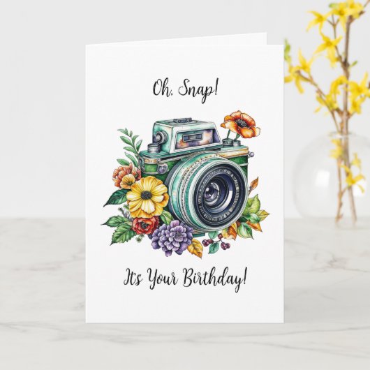 Snap | Het is je verjaardag! Kaart (Gele Bloem)