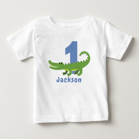Snap ik ben één Alligator eerste verjaardag Tshirt (Voorkant)
