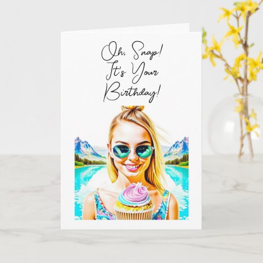 Snap, je bent jarig! kaart (Gele Bloem)