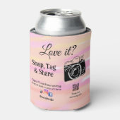 Snap label Share Media Camera Voeg socials toe Hou Blikjeskoeler (Blikje Voorkant)