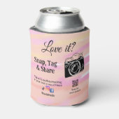 Snap label Share Media Camera Voeg socials toe Hou Blikjeskoeler (Blikje Achterkant)