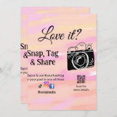 Snap label Share Media Camera Voeg socials toe Hou Feestdagenkaart (Voorkant / Achterkant)