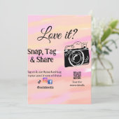 Snap label Share Media Camera Voeg socials toe Hou Feestdagenkaart (Staand voorkant)