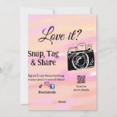 Snap label Share Media Camera Voeg socials toe Hou Feestdagenkaart (Achterkant)