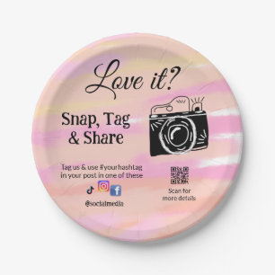 Snap label Share Media Camera Voeg socials toe Hou Papieren Bordje