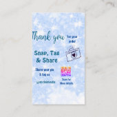 Snap label share social media q r code glitter bla (Achterkant)