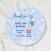 Snap label share social media q r code glitter bla (Voorkant)