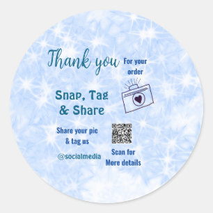 Snap label share social media q r code glitter bla