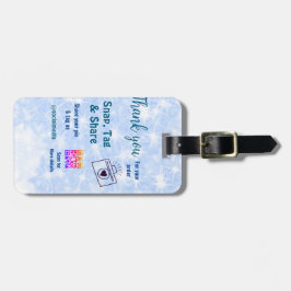Snap label share social media q r code glitter bla bagagelabel