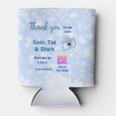 Snap label share social media q r code glitter bla blikjeskoeler (Voorkant)