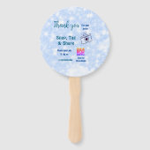 Snap label share social media q r code glitter bla handwaaier (Achterkant)