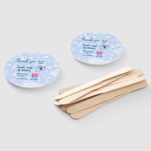 Snap label share social media q r code glitter bla handwaaier (Niet-gemonteerd)