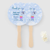 Snap label share social media q r code glitter bla handwaaier (Voorkant en achterkant)