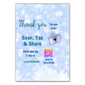 Snap label share social media q r code glitter bla kaart (Achterkant)