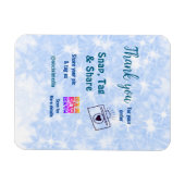 Snap label share social media q r code glitter bla magneet (Horizontaal)