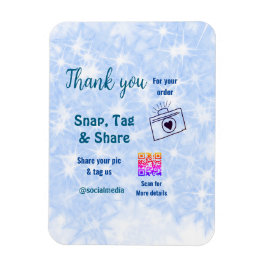 Snap label share social media q r code glitter bla magneet