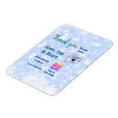 Snap label share social media q r code glitter bla magneet (Linkerzijde)