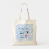 Snap label share social media q r code glitter bla tote bag (Achterkant)