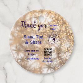 Snap label share social media q r code glitter gol