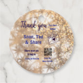 Snap label share social media q r code glitter gol (Achterkant)