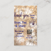 Snap label share social media q r code glitter gol (Achterkant)