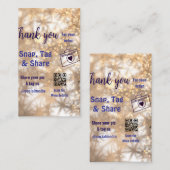 Snap label share social media q r code glitter gol (Voorkant / Achterkant)