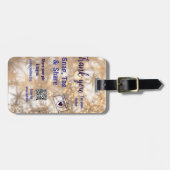 Snap label share social media q r code glitter gol bagagelabel (Voorkant horizontaal)