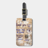 Snap label share social media q r code glitter gol bagagelabel (Voorkant verticaal)