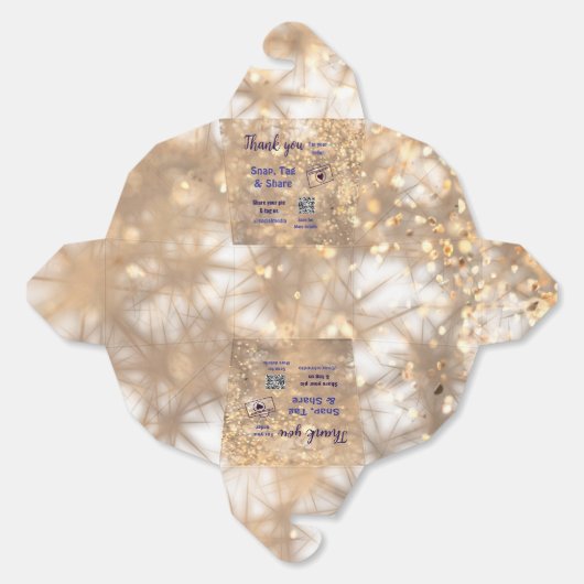 Snap label share social media q r code glitter gol bedankdoosjes (Ongevouwen)