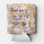 Snap label share social media q r code glitter gol blikjeskoeler (Achterkant)