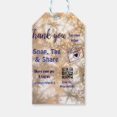 Snap label share social media q r code glitter gol cadeaulabel (Achterkant)