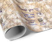 Snap label share social media q r code glitter gol cadeaupapier (Rol Hoek)