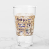 Snap label share social media q r code glitter gol glas (Achterkant)