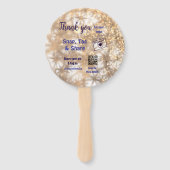 Snap label share social media q r code glitter gol handwaaier (Achterkant)